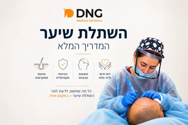 השתלת שיער - המדריך המלא | רופאת DNG במהלך הליך השתלת שיער